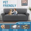 imageHVERSAILTEX Jacquard Couch Cushion Covers High Stretch Sofa Covers for 3 Cushion Couch Furniture Protector Spandex AntiSlip Soft Thickened Slipcovers Diamond Pattern3 Back Covers GreyCrizzlegrey
