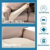 imageHVERSAILTEX Jacquard Couch Cushion Covers High Stretch Sofa Covers for 3 Cushion Couch Furniture Protector Spandex AntiSlip Soft Thickened Slipcovers Diamond Pattern3 Back Covers GreyDiamondivory