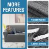 imageHVERSAILTEX Jacquard Couch Cushion Covers High Stretch Sofa Covers for 3 Cushion Couch Furniture Protector Spandex AntiSlip Soft Thickened Slipcovers Diamond Pattern3 Back Covers GreyCrizzlegrey