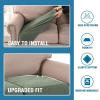 imageHVERSAILTEX Jacquard Couch Cushion Covers High Stretch Sofa Covers for 3 Cushion Couch Furniture Protector Spandex AntiSlip Soft Thickened Slipcovers Diamond Pattern3 Back Covers GreyDamasksea Grass