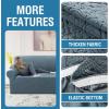 imageHVERSAILTEX Jacquard Couch Cushion Covers High Stretch Sofa Covers for 3 Cushion Couch Furniture Protector Spandex AntiSlip Soft Thickened Slipcovers Diamond Pattern3 Back Covers GreyDamaskstone Blue