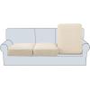 imageHVERSAILTEX Jacquard Couch Cushion Covers High Stretch Sofa Covers for 3 Cushion Couch Furniture Protector Spandex AntiSlip Soft Thickened Slipcovers Diamond Pattern3 Back Covers GreyDiamondivory