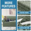 imageHVERSAILTEX Jacquard Couch Cushion Covers High Stretch Sofa Covers for 3 Cushion Couch Furniture Protector Spandex AntiSlip Soft Thickened Slipcovers Diamond Pattern3 Back Covers GreyDamasksea Grass