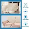 imageHVERSAILTEX Jacquard Couch Cushion Covers High Stretch Sofa Covers for 3 Cushion Couch Furniture Protector Spandex AntiSlip Soft Thickened Slipcovers Diamond Pattern3 Back Covers GreyCrizzleivory