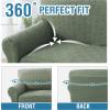 imageHVERSAILTEX Jacquard Couch Cushion Covers High Stretch Sofa Covers for 3 Cushion Couch Furniture Protector Spandex AntiSlip Soft Thickened Slipcovers Diamond Pattern3 Back Covers GreyDiamondsea Grass