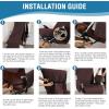 imageHVERSAILTEX Large Office Chair Cover  Water Resistant With Arms for Computer Desk High Back Universal Executive Boss  Non Slip Buckle Washable GreyBeigeBrownBeige