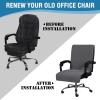 imageHVERSAILTEX Large Office Chair Cover  Water Resistant With Arms for Computer Desk High Back Universal Executive Boss  Non Slip Buckle Washable GreyBeigeGreyBeige