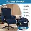 imageHVERSAILTEX Large Office Chair Cover  Water Resistant With Arms for Computer Desk High Back Universal Executive Boss  Non Slip Buckle Washable GreyBeigeNavyBeige