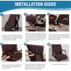 imageHVERSAILTEX Large Office Chair Cover  Water Resistant With Arms for Computer Desk High Back Universal Executive Boss  Non Slip Buckle Washable GreyBeigeBrownBeige