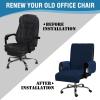 imageHVERSAILTEX Large Office Chair Cover  Water Resistant With Arms for Computer Desk High Back Universal Executive Boss  Non Slip Buckle Washable GreyBeigeNavyBeige