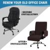 imageHVERSAILTEX Large Office Chair Cover  Water Resistant With Arms for Computer Desk High Back Universal Executive Boss  Non Slip Buckle Washable GreyBeigeBrownBeige