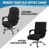 imageHVERSAILTEX Large Office Chair Cover  Water Resistant With Arms for Computer Desk High Back Universal Executive Boss  Non Slip Buckle Washable GreyBeigeBlackGrey