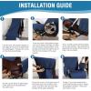 imageHVERSAILTEX Large Office Chair Cover  Water Resistant With Arms for Computer Desk High Back Universal Executive Boss  Non Slip Buckle Washable GreyBeigeNavyBeige