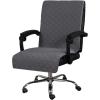 imageHVERSAILTEX Large Office Chair Cover  Water Resistant With Arms for Computer Desk High Back Universal Executive Boss  Non Slip Buckle Washable GreyBeigeGreyBeige