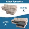 imageHVERSAILTEX Sofa Slipcovers for 3 Seat Cushion Couch 100 Waterproof Sofa Covers for Dogs Cushion Covers Featuring Thick Dual Fleece Fabric3 Pieces Sofa Cushion Covers Peacock BlueDark Gray