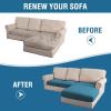 imageHVERSAILTEX Sofa Slipcovers for 3 Seat Cushion Couch 100 Waterproof Sofa Covers for Dogs Cushion Covers Featuring Thick Dual Fleece Fabric3 Pieces Sofa Cushion Covers Peacock BluePeacock Blue