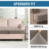 imageHVERSAILTEX Stretch 3 Piece T Cushion Sofa Slipcovers Individually Sofa Cushion Covers for 3 Cushion Couch Sofa Seat Cushion Covers with Elastic Bands Featuring Thicker Jacquard Fabric GrayTaupe