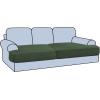 imageHVERSAILTEX Stretch 3 Piece T Cushion Sofa Slipcovers Individually Sofa Cushion Covers for 3 Cushion Couch Sofa Seat Cushion Covers with Elastic Bands Featuring Thicker Jacquard Fabric GrayBronze Green