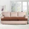 imageHVERSAILTEX Stretch 3 Piece T Cushion Sofa Slipcovers Individually Sofa Cushion Covers for 3 Cushion Couch Sofa Seat Cushion Covers with Elastic Bands Featuring Thicker Jacquard Fabric GrayCaramel