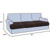 imageHVERSAILTEX Stretch 3 Piece T Cushion Sofa Slipcovers Individually Sofa Cushion Covers for 3 Cushion Couch Sofa Seat Cushion Covers with Elastic Bands Featuring Thicker Jacquard Fabric GrayChocolate