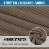 imageHVERSAILTEX Stretch 3 Piece T Cushion Sofa Slipcovers Individually Sofa Cushion Covers for 3 Cushion Couch Sofa Seat Cushion Covers with Elastic Bands Featuring Thicker Jacquard Fabric GrayMacchiato