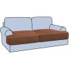 imageHVERSAILTEX Stretch 3 Piece T Cushion Sofa Slipcovers Individually Sofa Cushion Covers for 3 Cushion Couch Sofa Seat Cushion Covers with Elastic Bands Featuring Thicker Jacquard Fabric GrayCaramel