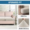 imageHVERSAILTEX Stretch 3 Piece T Cushion Sofa Slipcovers Individually Sofa Cushion Covers for 3 Cushion Couch Sofa Seat Cushion Covers with Elastic Bands Featuring Thicker Jacquard Fabric GrayIsland Fossi