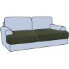 imageHVERSAILTEX Stretch 3 Piece T Cushion Sofa Slipcovers Individually Sofa Cushion Covers for 3 Cushion Couch Sofa Seat Cushion Covers with Elastic Bands Featuring Thicker Jacquard Fabric GrayOlive