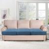 imageHVERSAILTEX Stretch 3 Piece T Cushion Sofa Slipcovers Individually Sofa Cushion Covers for 3 Cushion Couch Sofa Seat Cushion Covers with Elastic Bands Featuring Thicker Jacquard Fabric GrayDusty Blue