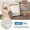 imageHVERSAILTEX Stretch 3 Piece T Cushion Sofa Slipcovers Individually Sofa Cushion Covers for 3 Cushion Couch Sofa Seat Cushion Covers with Elastic Bands Featuring Thicker Jacquard Fabric GrayPorcelain