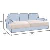 imageHVERSAILTEX Stretch 3 Piece T Cushion Sofa Slipcovers Individually Sofa Cushion Covers for 3 Cushion Couch Sofa Seat Cushion Covers with Elastic Bands Featuring Thicker Jacquard Fabric GrayIvory