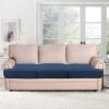 imageHVERSAILTEX Stretch 3 Piece T Cushion Sofa Slipcovers Individually Sofa Cushion Covers for 3 Cushion Couch Sofa Seat Cushion Covers with Elastic Bands Featuring Thicker Jacquard Fabric GrayNavy