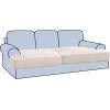 imageHVERSAILTEX Stretch 3 Piece T Cushion Sofa Slipcovers Individually Sofa Cushion Covers for 3 Cushion Couch Sofa Seat Cushion Covers with Elastic Bands Featuring Thicker Jacquard Fabric GrayIvory