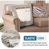 imageHVERSAILTEX Stretch 3 Piece T Cushion Sofa Slipcovers Individually Sofa Cushion Covers for 3 Cushion Couch Sofa Seat Cushion Covers with Elastic Bands Featuring Thicker Jacquard Fabric GrayIsland Fossi