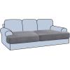 imageHVERSAILTEX Stretch 3 Piece T Cushion Sofa Slipcovers Individually Sofa Cushion Covers for 3 Cushion Couch Sofa Seat Cushion Covers with Elastic Bands Featuring Thicker Jacquard Fabric GrayDove