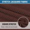 imageHVERSAILTEX Stretch 3 Piece T Cushion Sofa Slipcovers Individually Sofa Cushion Covers for 3 Cushion Couch Sofa Seat Cushion Covers with Elastic Bands Featuring Thicker Jacquard Fabric GrayBurnt Brick
