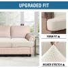 imageHVERSAILTEX Stretch 3 Piece T Cushion Sofa Slipcovers Individually Sofa Cushion Covers for 3 Cushion Couch Sofa Seat Cushion Covers with Elastic Bands Featuring Thicker Jacquard Fabric GrayPorcelain