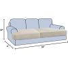 imageHVERSAILTEX Stretch 3 Piece T Cushion Sofa Slipcovers Individually Sofa Cushion Covers for 3 Cushion Couch Sofa Seat Cushion Covers with Elastic Bands Featuring Thicker Jacquard Fabric GrayIsland Fossi