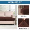 imageHVERSAILTEX Stretch 3 Piece T Cushion Sofa Slipcovers Individually Sofa Cushion Covers for 3 Cushion Couch Sofa Seat Cushion Covers with Elastic Bands Featuring Thicker Jacquard Fabric GrayBurnt Brick