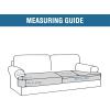 imageHVERSAILTEX Stretch 3 Piece T Cushion Sofa Slipcovers Individually Sofa Cushion Covers for 3 Cushion Couch Sofa Seat Cushion Covers with Elastic Bands Featuring Thicker Jacquard Fabric GrayRust