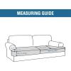 imageHVERSAILTEX Stretch 3 Piece T Cushion Sofa Slipcovers Individually Sofa Cushion Covers for 3 Cushion Couch Sofa Seat Cushion Covers with Elastic Bands Featuring Thicker Jacquard Fabric GrayMacchiato