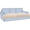 imageHVERSAILTEX Stretch 3 Piece T Cushion Sofa Slipcovers Individually Sofa Cushion Covers for 3 Cushion Couch Sofa Seat Cushion Covers with Elastic Bands Featuring Thicker Jacquard Fabric GrayNatural