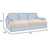 imageHVERSAILTEX Stretch 3 Piece T Cushion Sofa Slipcovers Individually Sofa Cushion Covers for 3 Cushion Couch Sofa Seat Cushion Covers with Elastic Bands Featuring Thicker Jacquard Fabric GrayNatural