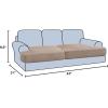 imageHVERSAILTEX Stretch 3 Piece T Cushion Sofa Slipcovers Individually Sofa Cushion Covers for 3 Cushion Couch Sofa Seat Cushion Covers with Elastic Bands Featuring Thicker Jacquard Fabric GraySand