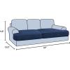 imageHVERSAILTEX Stretch 3 Piece T Cushion Sofa Slipcovers Individually Sofa Cushion Covers for 3 Cushion Couch Sofa Seat Cushion Covers with Elastic Bands Featuring Thicker Jacquard Fabric GrayNavy
