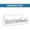 imageHVERSAILTEX Stretch 3 Piece T Cushion Sofa Slipcovers Individually Sofa Cushion Covers for 3 Cushion Couch Sofa Seat Cushion Covers with Elastic Bands Featuring Thicker Jacquard Fabric GrayDove