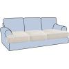 imageHVERSAILTEX Stretch 3 Piece T Cushion Sofa Slipcovers Individually Sofa Cushion Covers for 3 Cushion Couch Sofa Seat Cushion Covers with Elastic Bands Featuring Thicker Jacquard Fabric GrayPorcelain