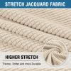imageHVERSAILTEX Stretch 3 Piece T Cushion Sofa Slipcovers Individually Sofa Cushion Covers for 3 Cushion Couch Sofa Seat Cushion Covers with Elastic Bands Featuring Thicker Jacquard Fabric GrayNatural