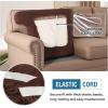 imageHVERSAILTEX Stretch 3 Piece T Cushion Sofa Slipcovers Individually Sofa Cushion Covers for 3 Cushion Couch Sofa Seat Cushion Covers with Elastic Bands Featuring Thicker Jacquard Fabric GrayBurnt Brick
