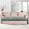 imageHVERSAILTEX Stretch 3 Piece T Cushion Sofa Slipcovers Individually Sofa Cushion Covers for 3 Cushion Couch Sofa Seat Cushion Covers with Elastic Bands Featuring Thicker Jacquard Fabric GraySage